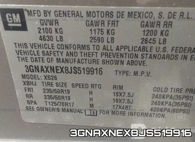 3GNAXNEX8JS519916 фото 10
