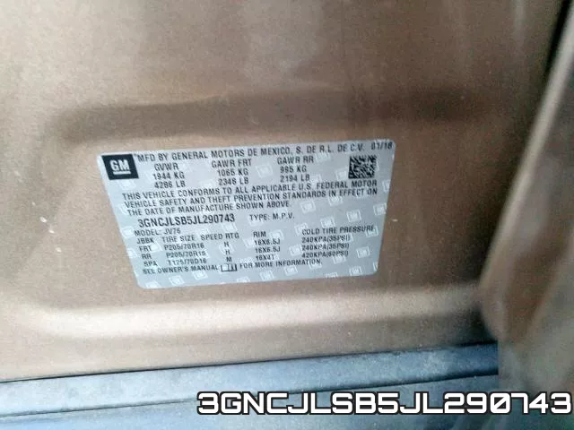 3GNCJLSB5JL290743 фото 2