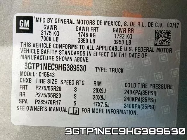 3GTP1NEC9HG389630 фото 2