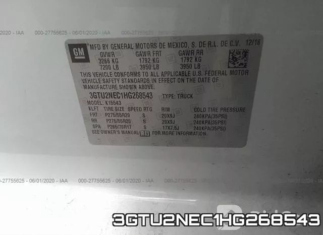 3GTU2NEC1HG268543 фото 10