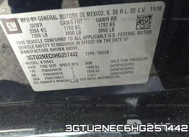 3GTU2NEC6HG257442 фото 10