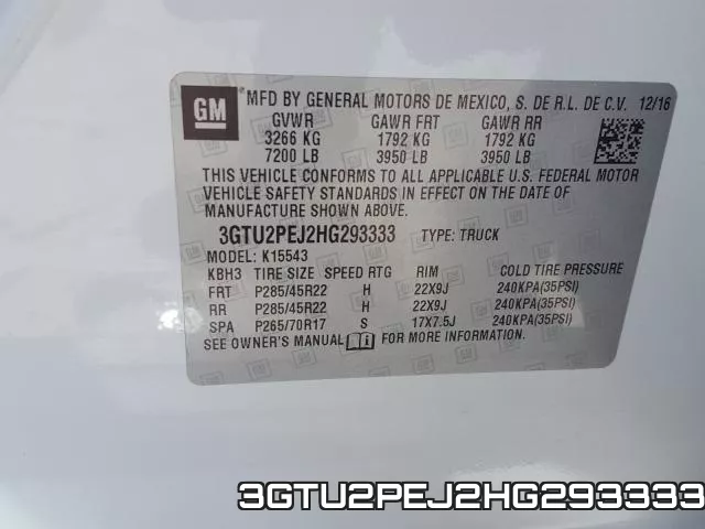 3GTU2PEJ2HG293333 фото 2