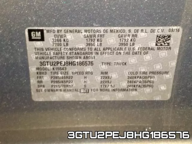 3GTU2PEJ8HG186576 фото 2