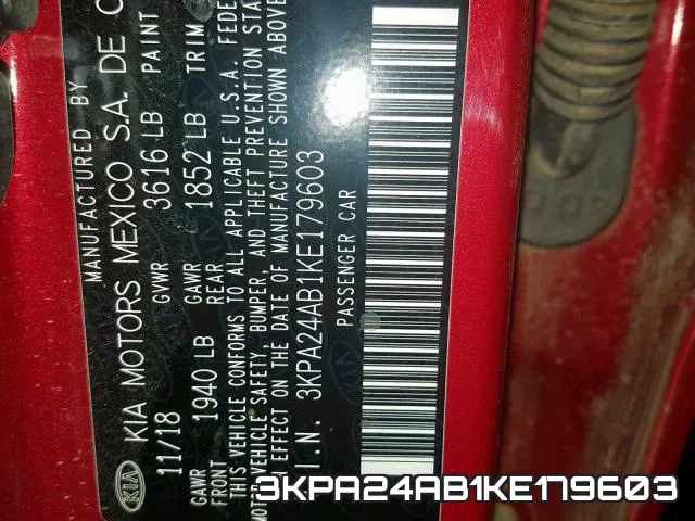 3KPA24AB1KE179603 фото 2