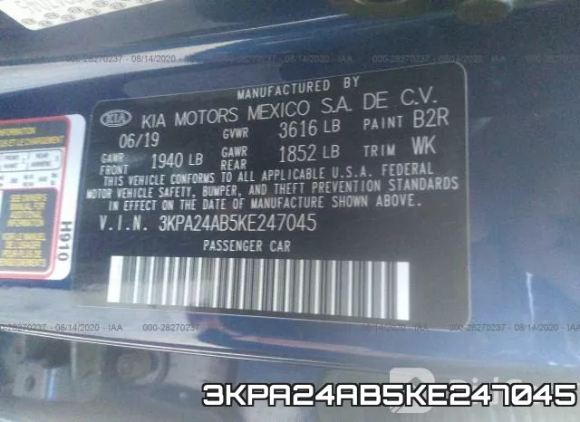 3KPA24AB5KE247045 фото 10
