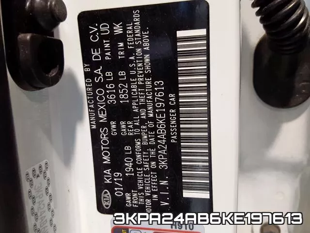 3KPA24AB6KE197613 фото 2