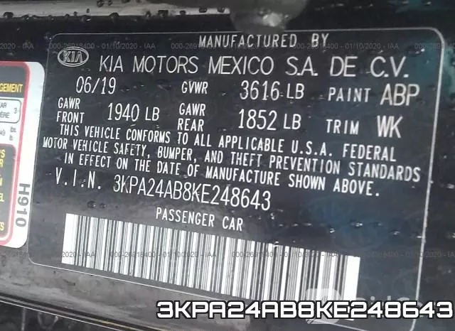 3KPA24AB8KE248643 фото 10