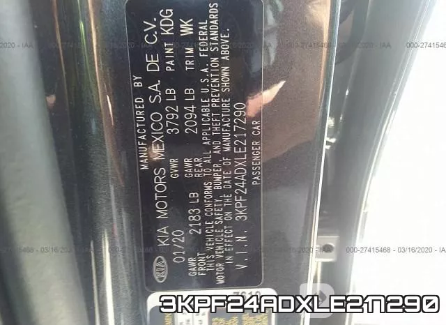 3KPF24ADXLE217290 фото 10