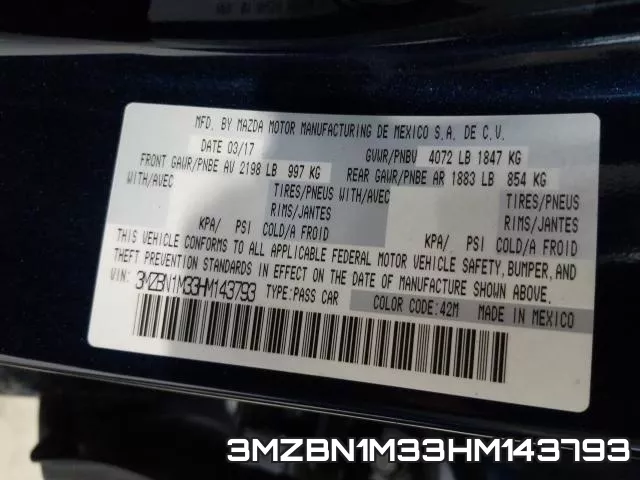 3MZBN1M33HM143793 фото 2