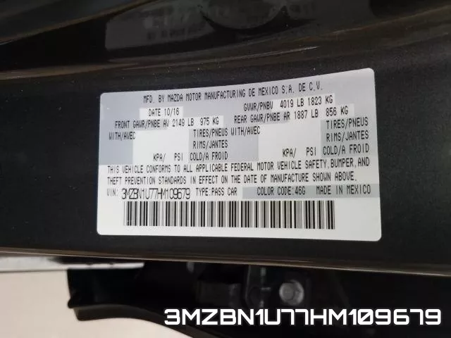 3MZBN1U77HM109679 фото 2