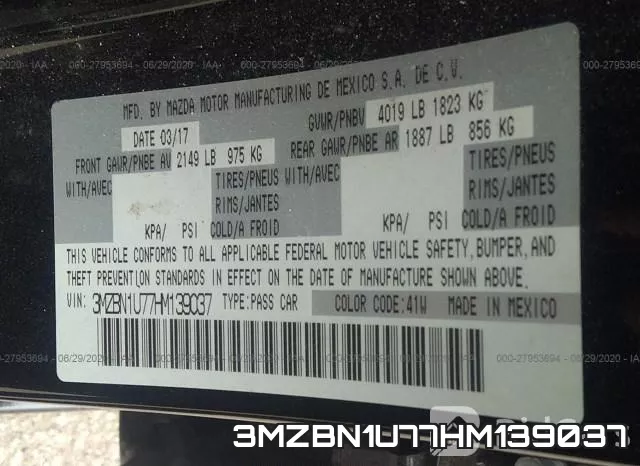 3MZBN1U77HM139037 фото 10