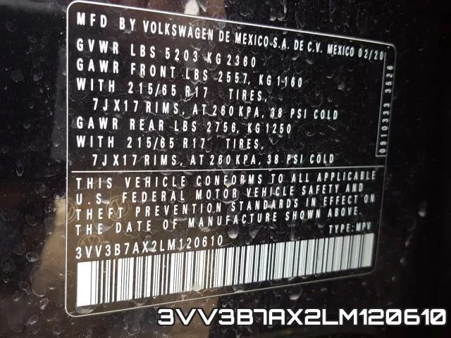 3VV3B7AX2LM120610 фото 2
