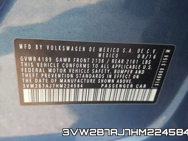 3VW2B7AJ7HM224584 фото 2