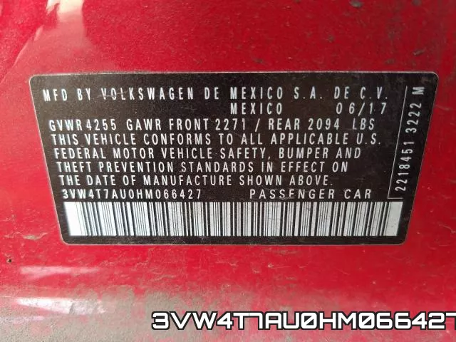 3VW4T7AU0HM066427 фото 2