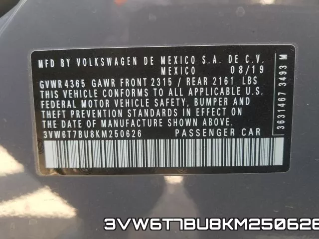 3VW6T7BU8KM250626 фото 2