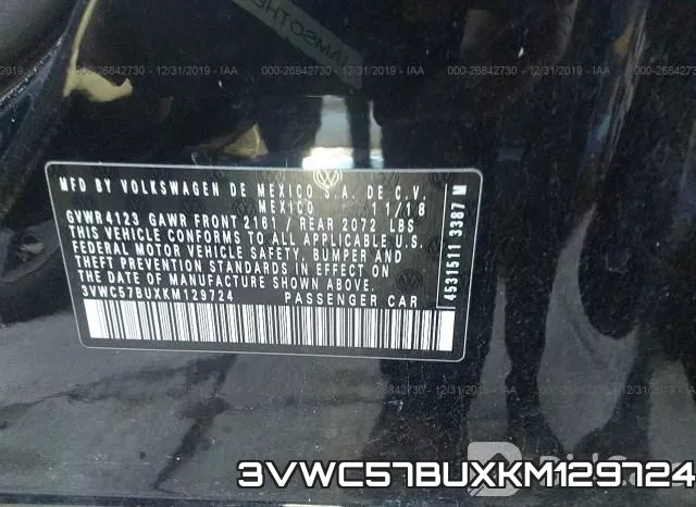 3VWC57BUXKM129724 фото 10