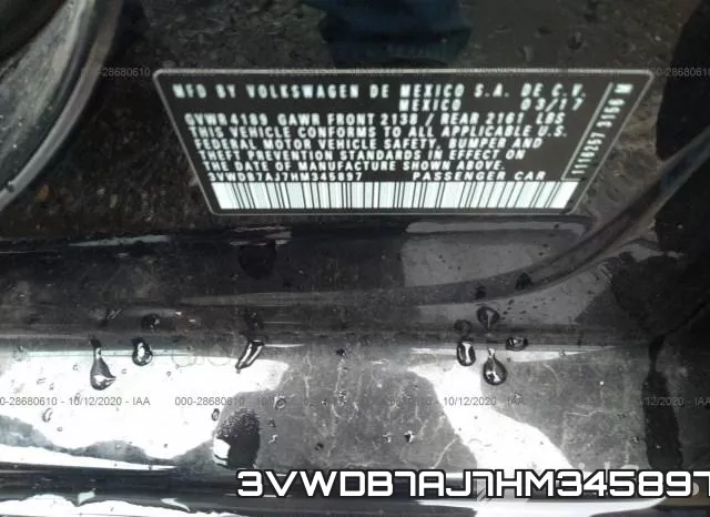 3VWDB7AJ7HM345897 фото 10