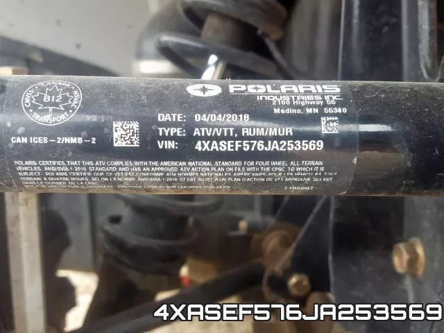 4XASEF576JA253569 фото 2
