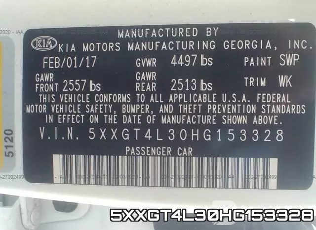 5XXGT4L30HG153328 фото 10