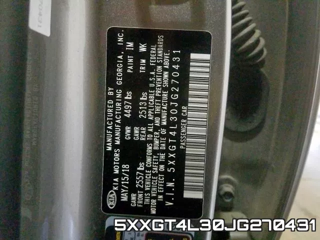 5XXGT4L30JG270431 фото 2