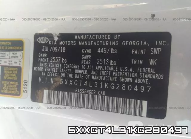 5XXGT4L31KG280497 фото 10