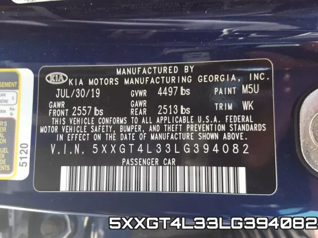 5XXGT4L33LG394082 фото 2