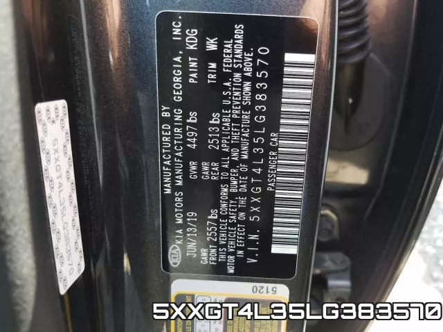 5XXGT4L35LG383570 фото 2