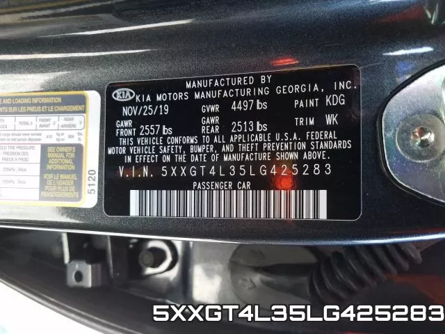 5XXGT4L35LG425283 фото 2
