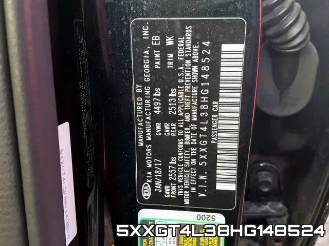 5XXGT4L38HG148524 фото 2