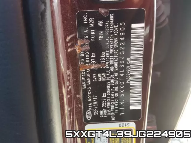 5XXGT4L39JG224905 фото 2