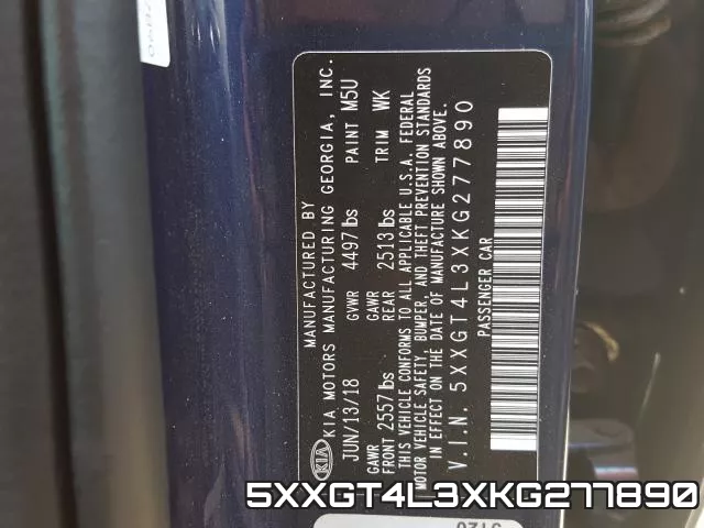 5XXGT4L3XKG277890 фото 2