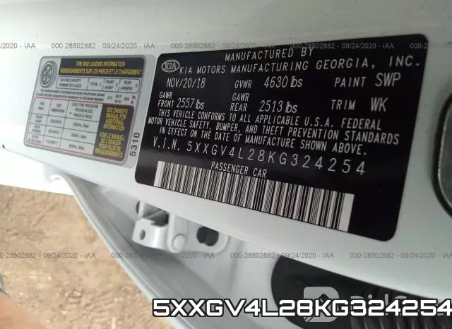 5XXGV4L28KG324254 фото 10