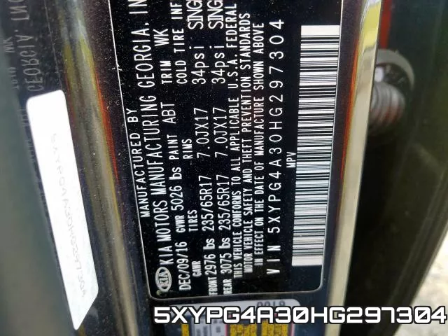 5XYPG4A30HG297304 фото 2