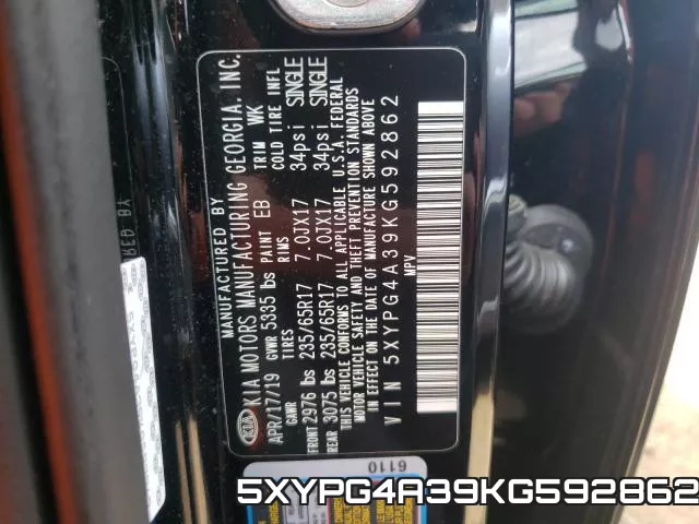5XYPG4A39KG592862 фото 2