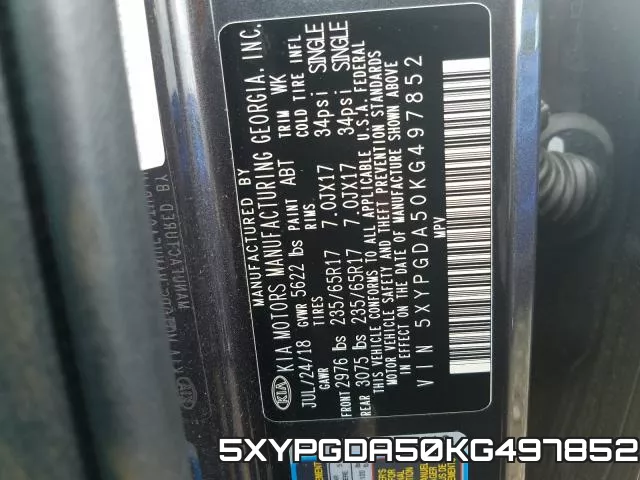 5XYPGDA50KG497852 фото 2
