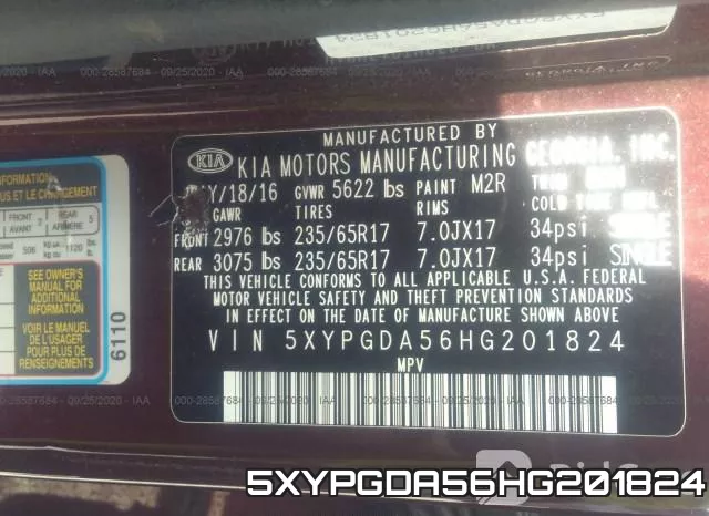 5XYPGDA56HG201824 фото 10