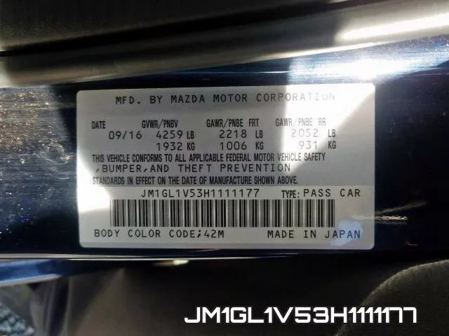 JM1GL1V53H1111177 фото 2