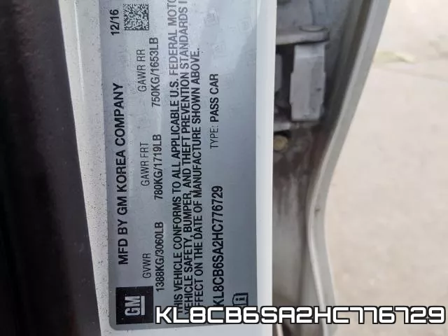 KL8CB6SA2HC776729 фото 2