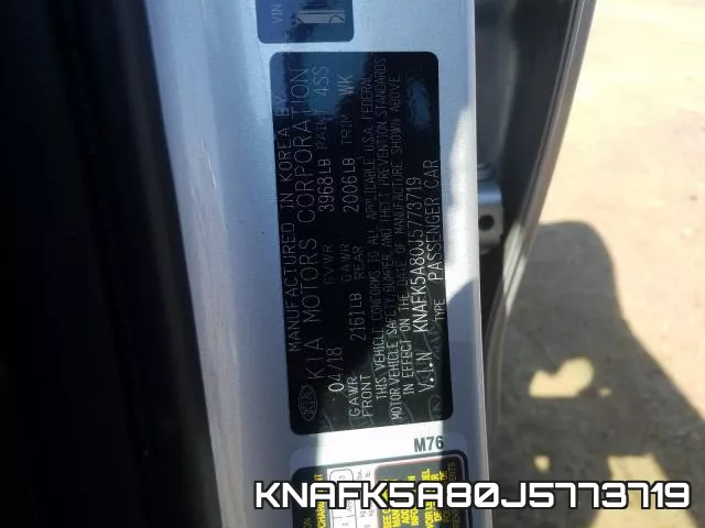 KNAFK5A80J5773719 фото 2