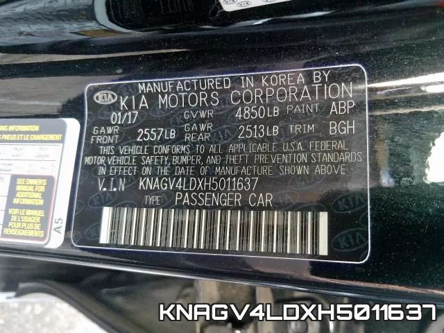 KNAGV4LDXH5011637 фото 2