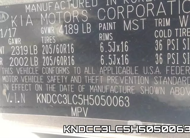 KNDCC3LC5H5050063 фото 10