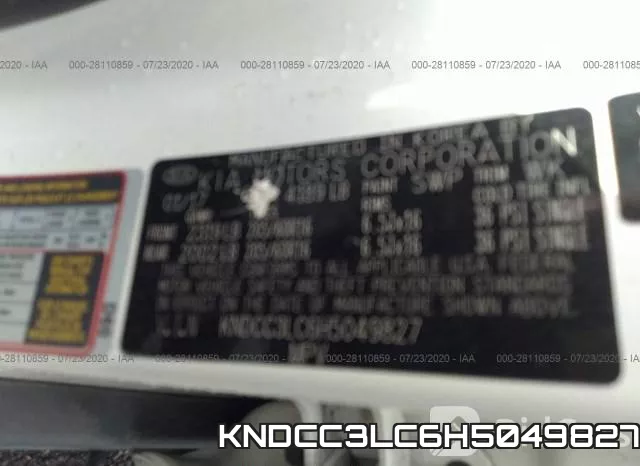 KNDCC3LC6H5049827 фото 10