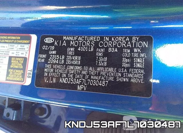 KNDJ53AF7L7030487 фото 10