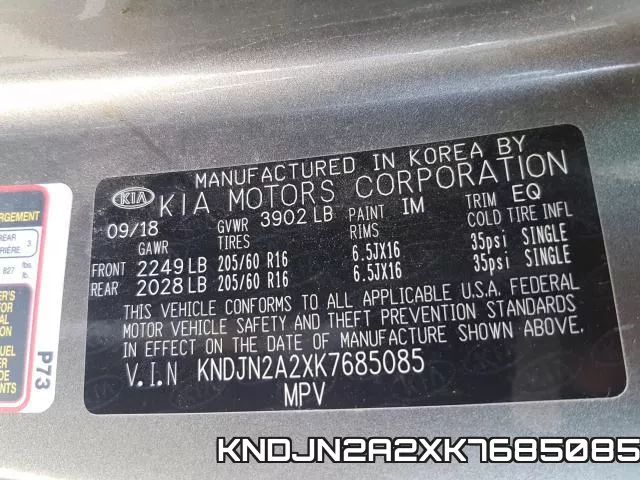 KNDJN2A2XK7685085 фото 2