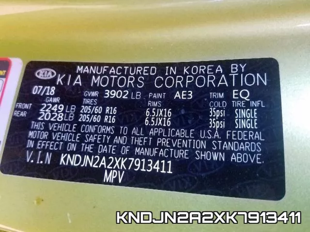 KNDJN2A2XK7913411 фото 2