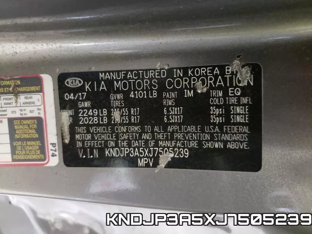 KNDJP3A5XJ7505239 фото 2