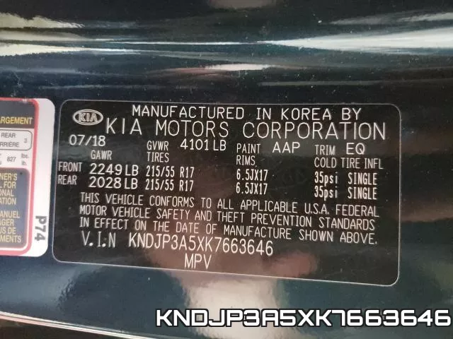 KNDJP3A5XK7663646 фото 2