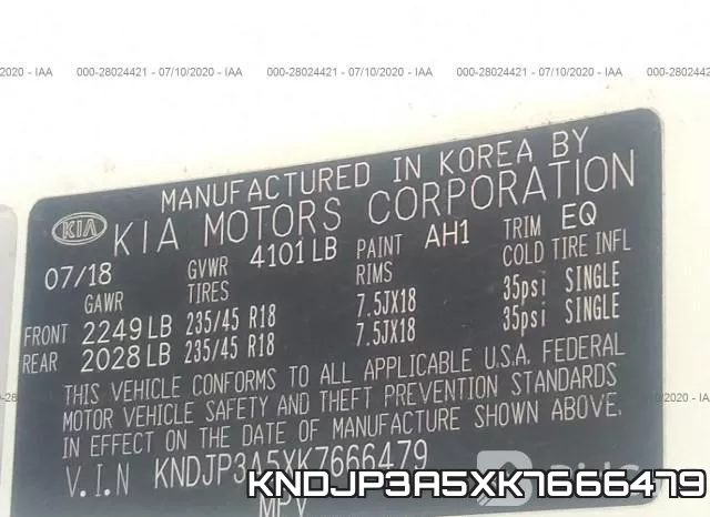 KNDJP3A5XK7666479 фото 10