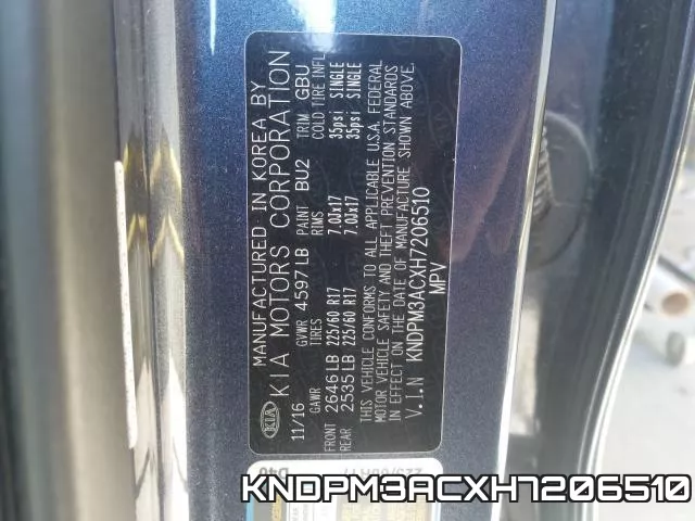 KNDPM3ACXH7206510 фото 2