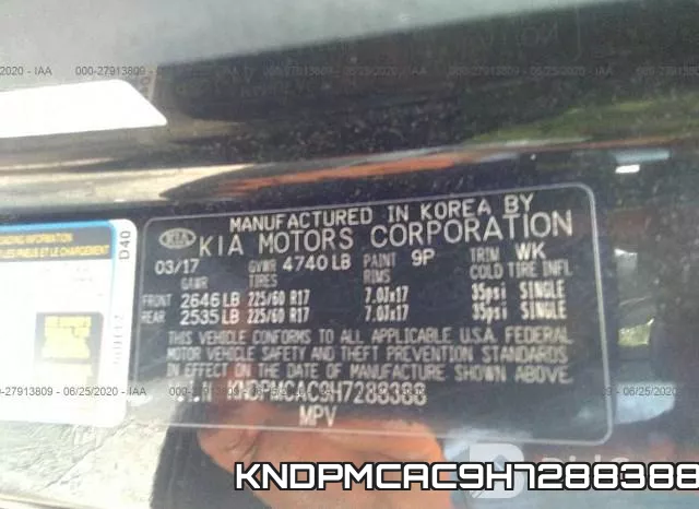 KNDPMCAC9H7288388 фото 10